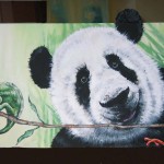 Panda og frø 35x70 solgt