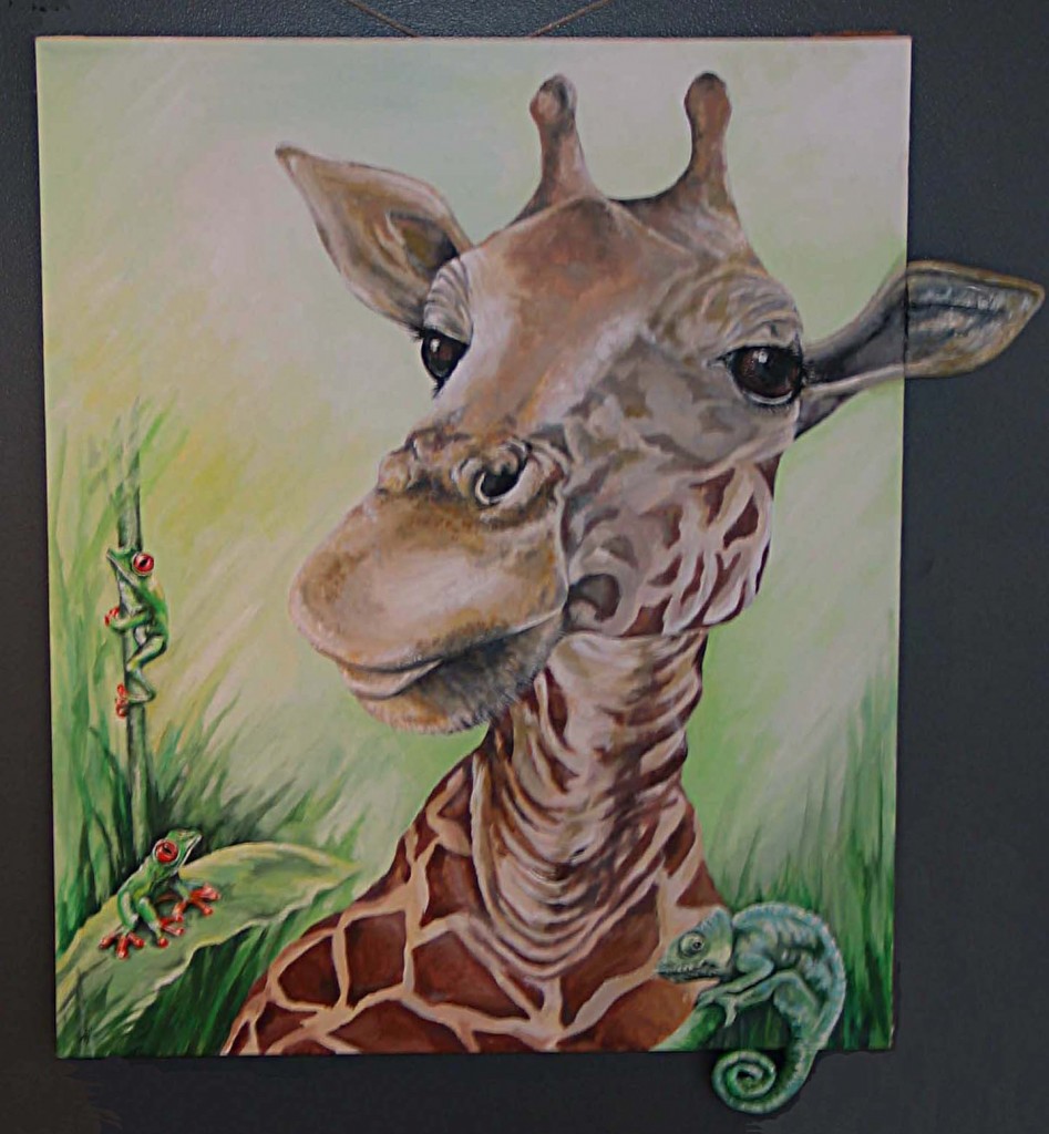 Giraf m. camelion 50x60 solgt