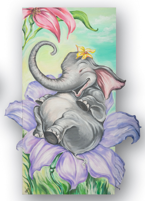 elefant i blomst